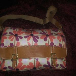 Beautiful retro print FOSSIL messenger/weekender